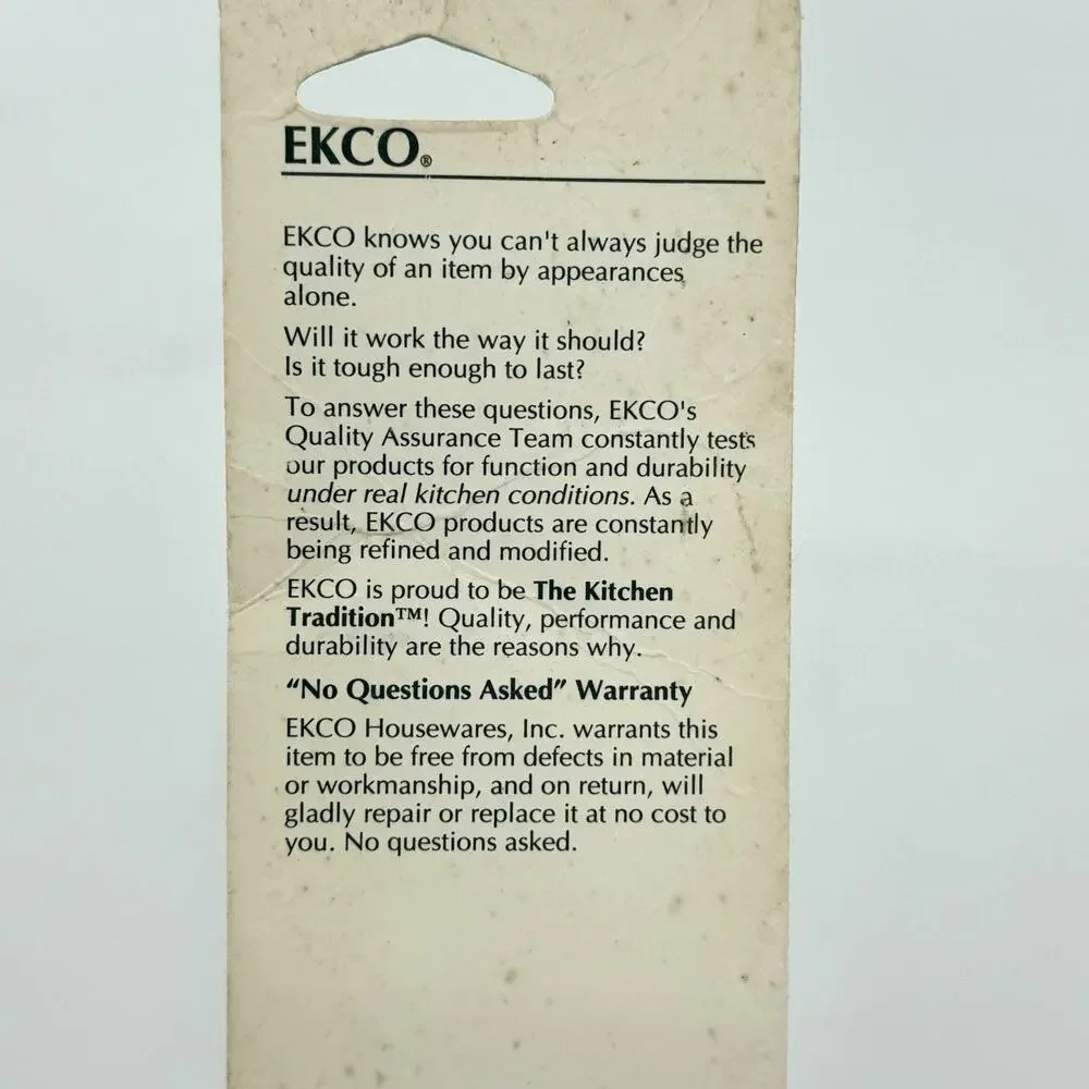 Vintage 1990 EKCO Stainless Micro-Sharp Butcher Knife Wooden Handle 7” Blade